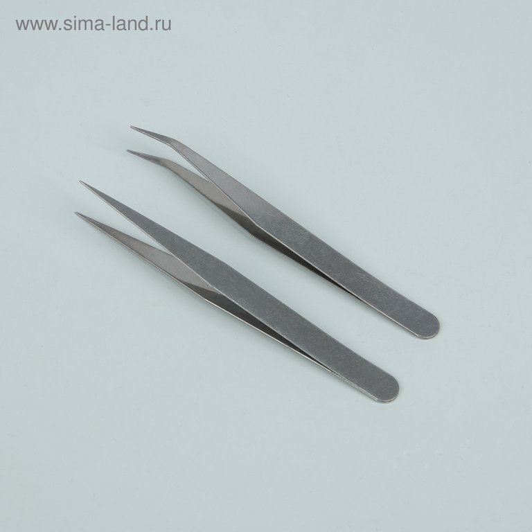 Пинцет для творчества 2шт/уп. (прямой и изогнутый)