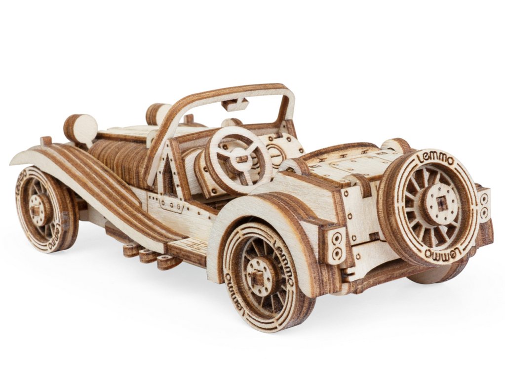 Сборная модель из дерева  103 дет. "Автомобиль Родстер" 150*60*50мм
