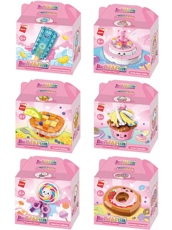 Конструктор пластиковый   АССОРТИ "Сладости " 6 видов