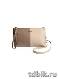 Сумка женская-клатч  D.Morelli , нат. кожа, фл.беж/капучино