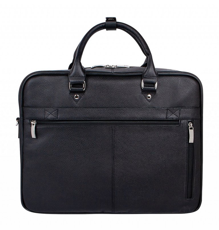 Сумка мужская Franchesco Mariscotti 40*32*10см, нат. кожа, черный
