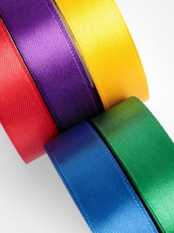 Лента атласная  набор 2,0см*23м  "Яркость" 5шт/уп