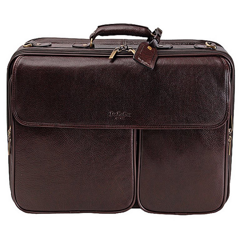 Сумка дорожная Dr.Koffer, с портпледом, цвет коричневый