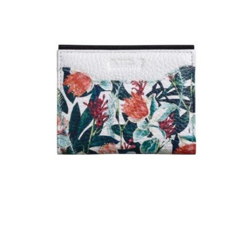 Картхолдер D.Morelli "Прима" с отд. в два сложения, нат.кожа, принт цветы