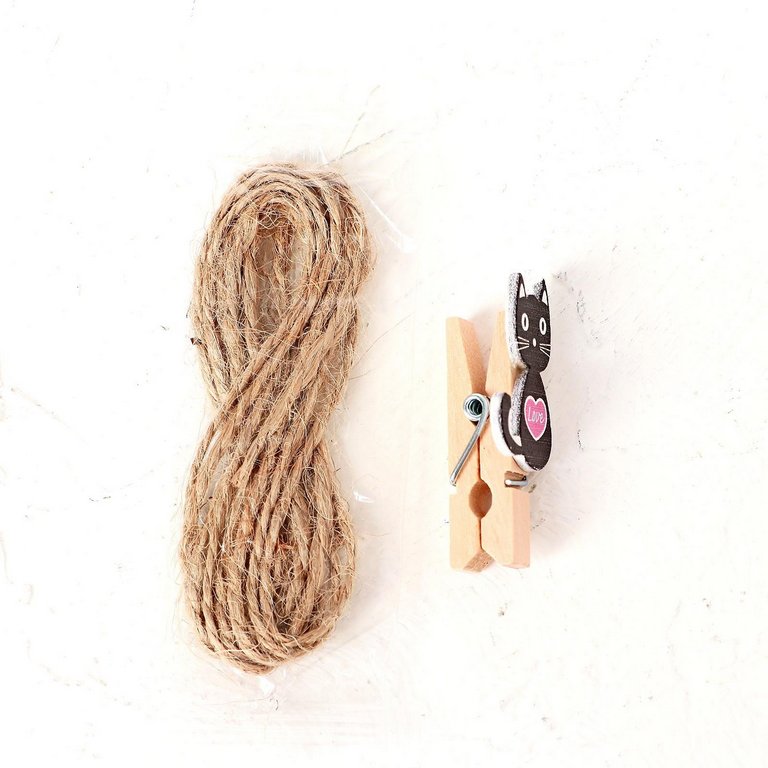 Прищепки деревянные с декором "Кошечки" (10 шт/уп)