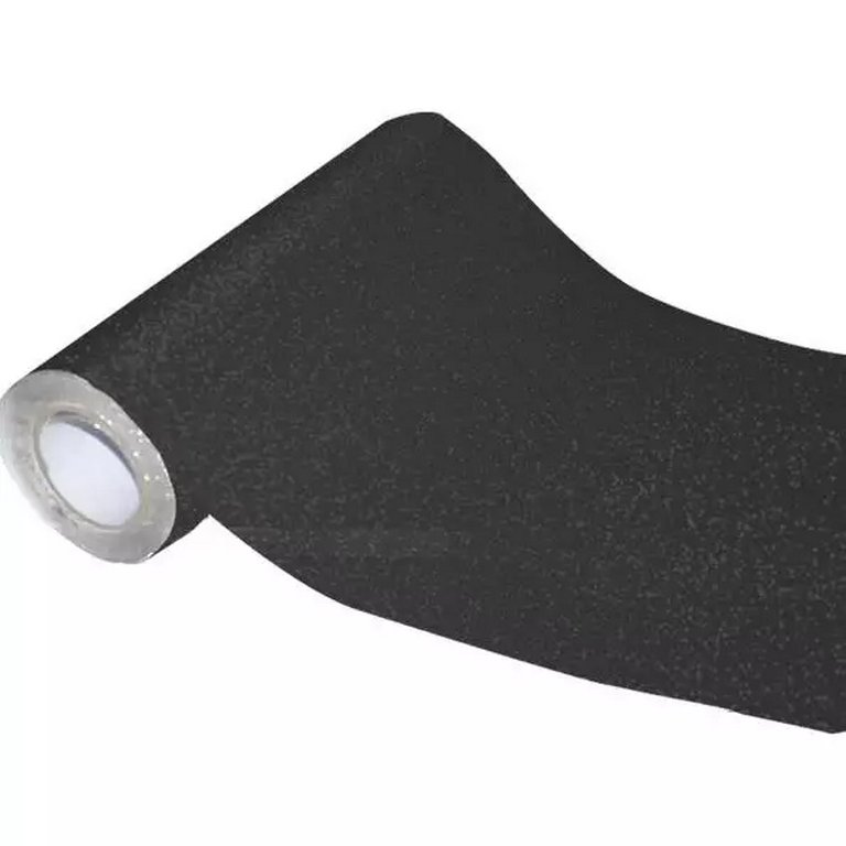 Пленка самоклеящаяся в рулоне с блестками 45*100 см, 100мкм, черная deVENTE