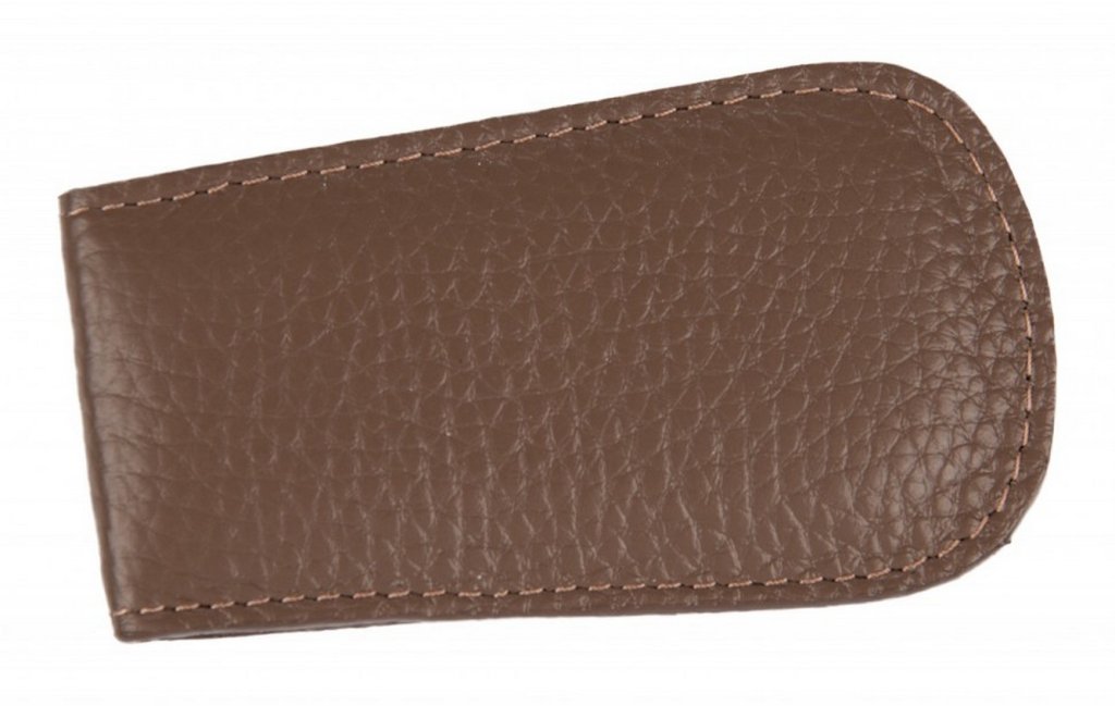Зажим для денег Alliance нат. кожа, цвет кофе