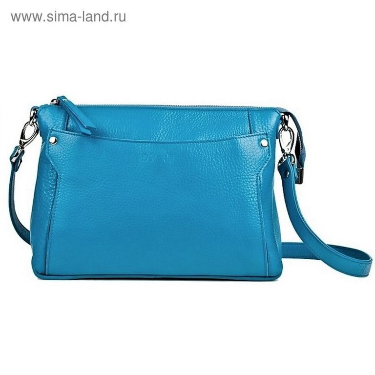 Сумка женская  D.Morelli, нат. кожа, фл.голубой
