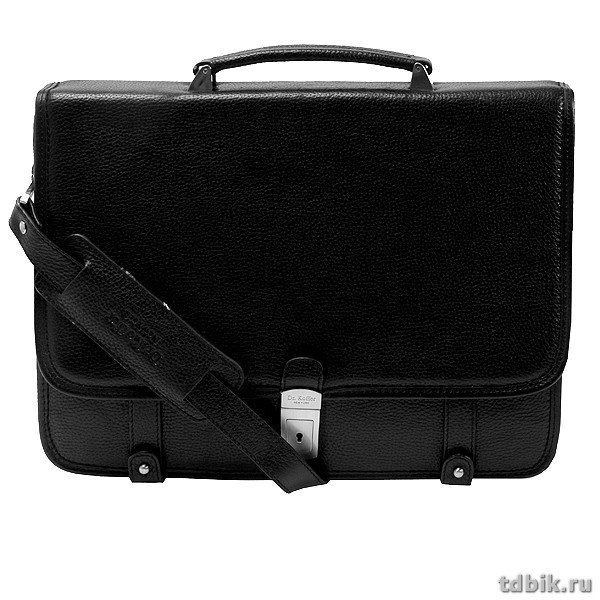 Портфель Dr.Koffer 25*36*11 нат. кожа, черный