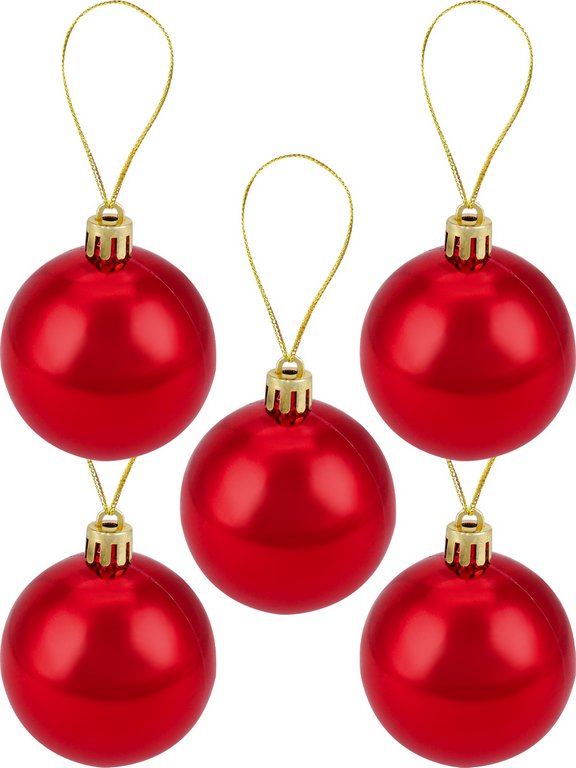 Набор шаров  цвет красный  60 мм 20 шт+ верхушка 1шт