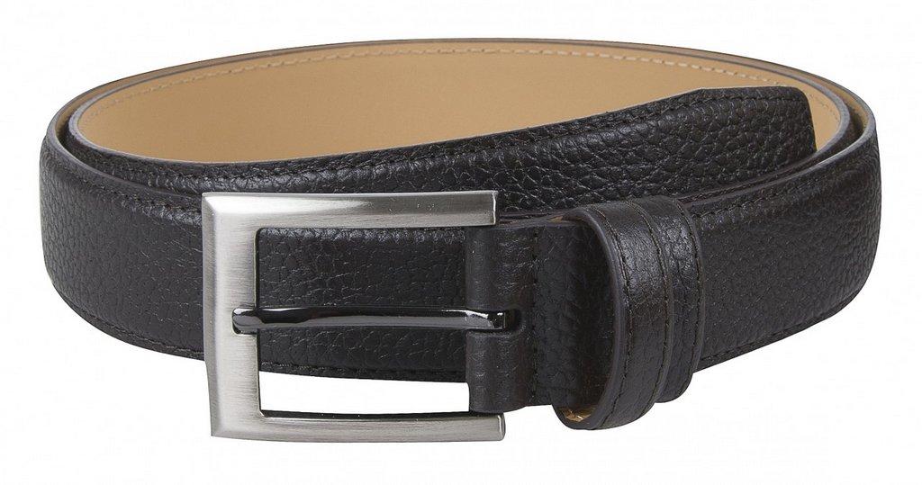 Ремень Alliance нат. кожа,  ширина 35мм, коричневый