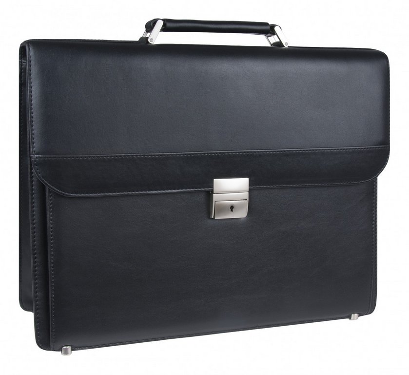 Портфель "Alliance" кож. зам. черный 42*31*14см
