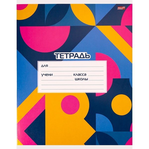 Тетрадь 18 лист кл. А5 "ЦВЕТНАЯ АБСТРАКЦИЯ" мелов. обл. Profit