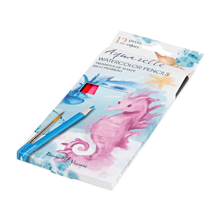 Набор карандашей акварельных 12 цв. BrunoVisconti "DreamWorld"