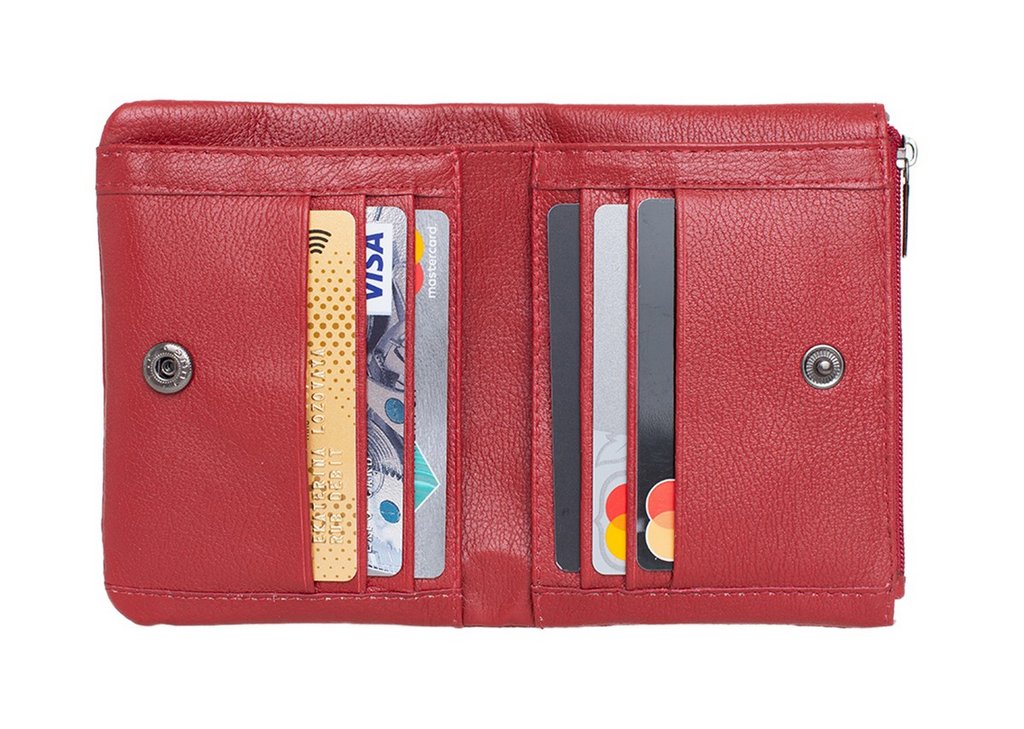 Портмоне Franchesco Mariscotti нат. кожа, , гранат