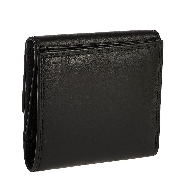 Портмоне Dr.Koffer 12*10 см нат. кожа, черный