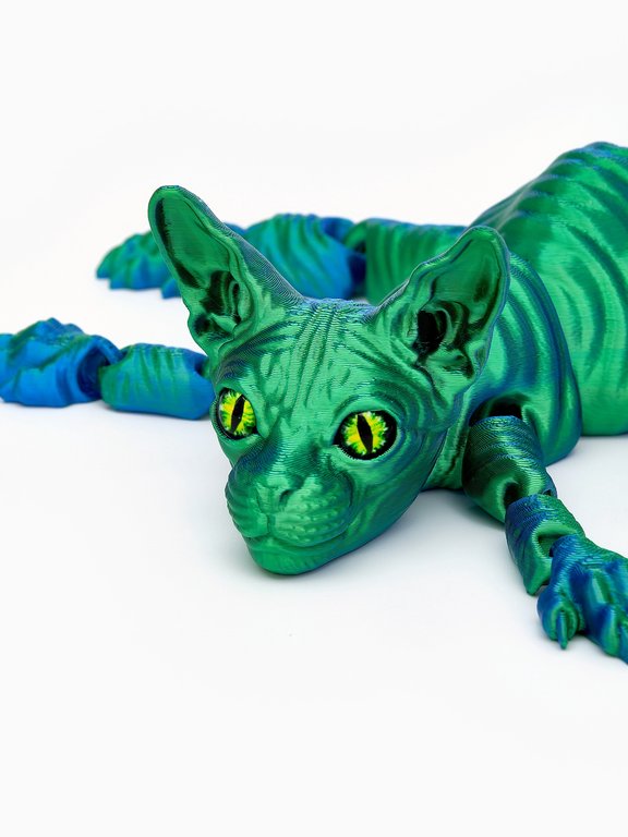 Игрушка Фигурка "Кот Сфинкс", подвижная, 3Д - печатная игрушка