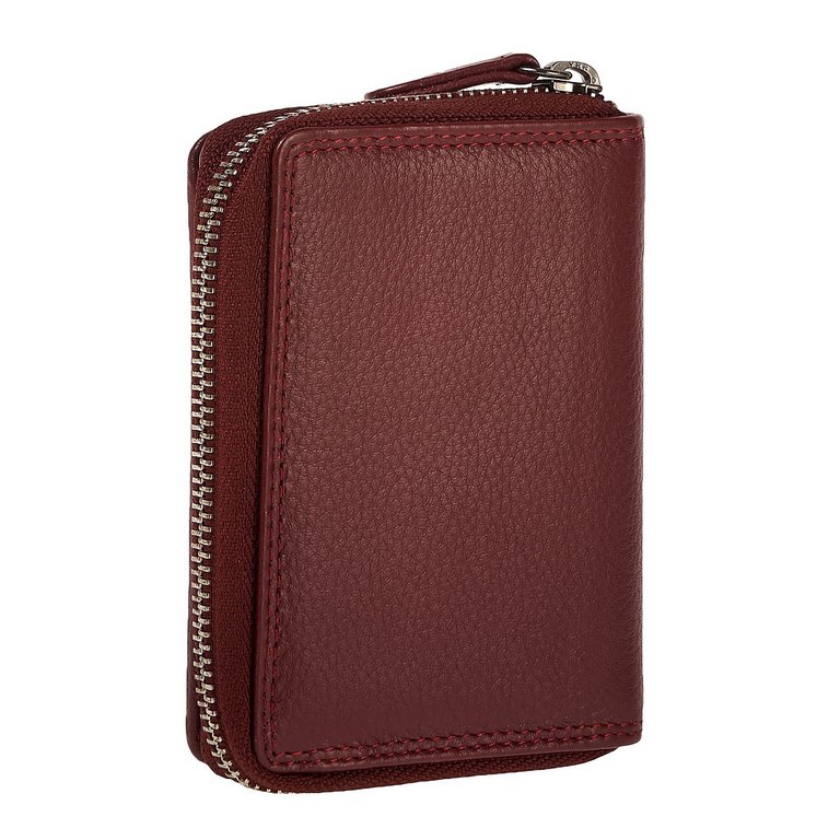 Портмоне Dr.Koffer 10*12 см нат. кожа, бордовый