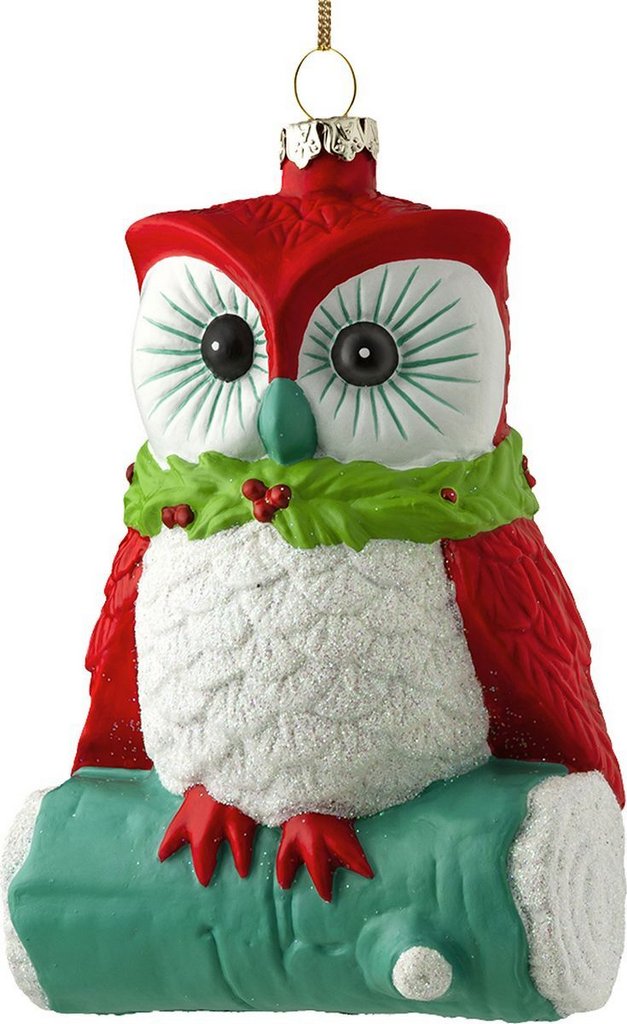 Украшение елочное из полирезины "Совенок", 11см