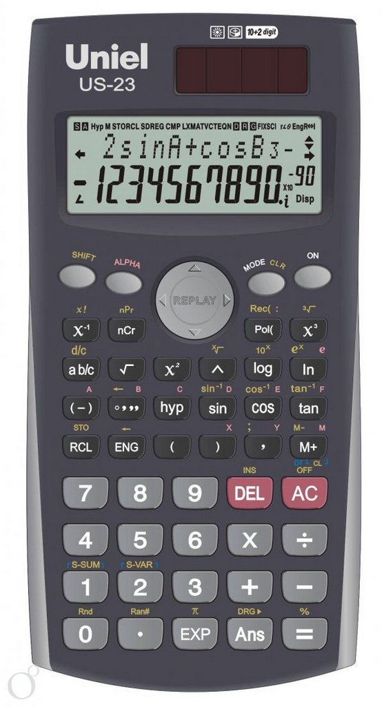 Калькулятор науч. Uniel US-23 (10+2 разр. 162*84*18мм) 240 функций