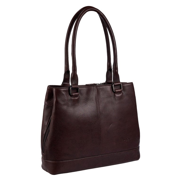 Сумка женская Dr.Koffer 34х27х9см см, нат.кожа коричневая