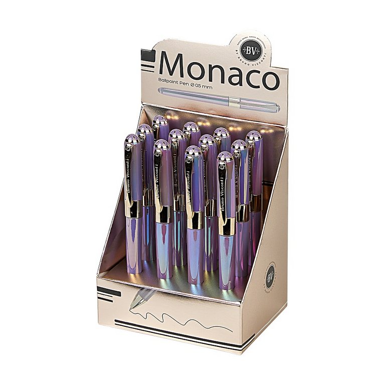 Ручка шариковая Bruno Visconti "Monaco Pearl" 0,5мм синяя (лавандовый корпус)