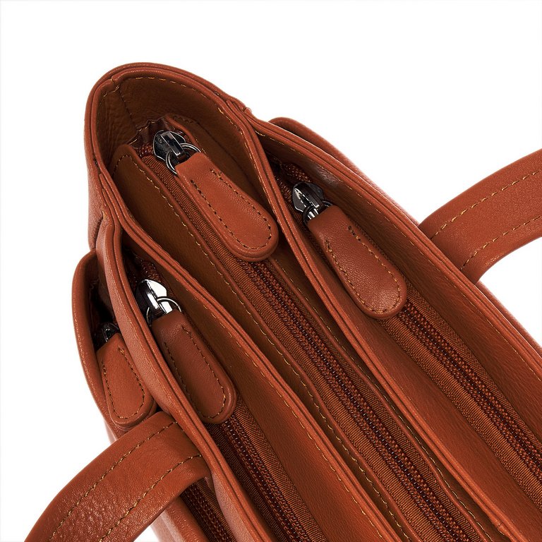 Сумка женская Dr.Koffer 33х24х10см см, нат.кожа коричневая