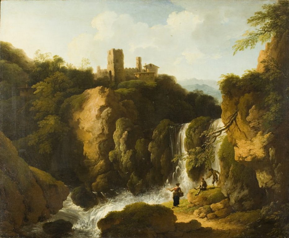 Постер на бумаге 30*40см, Христиан Дитрих "Водопад в горах"