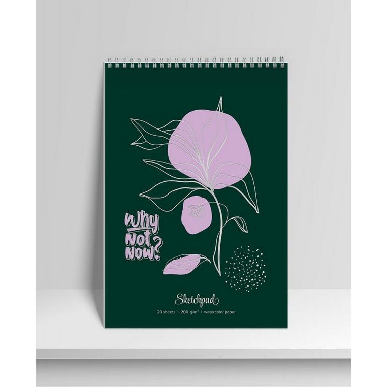 Скетчбук 148*210 мм, 20л. на спирали "Гербарий" 200г/м2