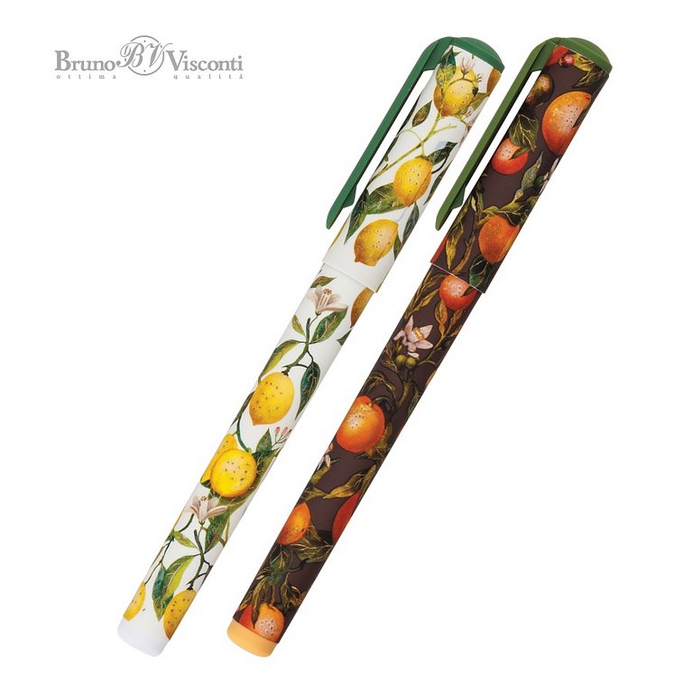 Ручка шариковая Bruno Visconti в тубусе "DreamWrite. Флора Fruits" 0,7мм, синяя (лин.0,5мм,ст.133мм)