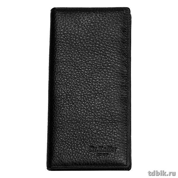 Портмоне Dr.Koffer 18*9см, нат. кожа, черный