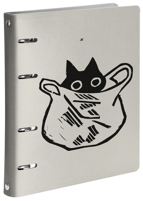 Тетрадь 80 лист кл. А5 на кольцах "NAUGHTY CAT BAG" LOREX