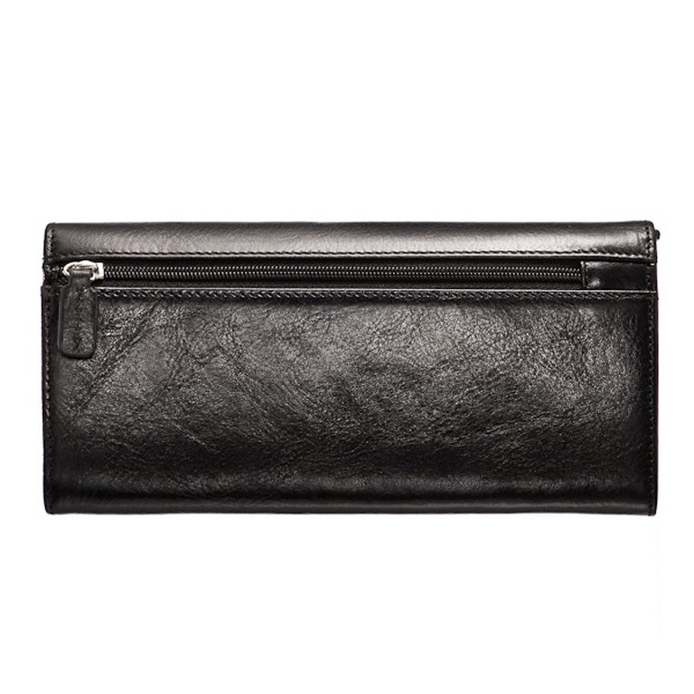 Портмоне Dr.Koffer 9,5*18,5см, нат. кожа, тиснение черный