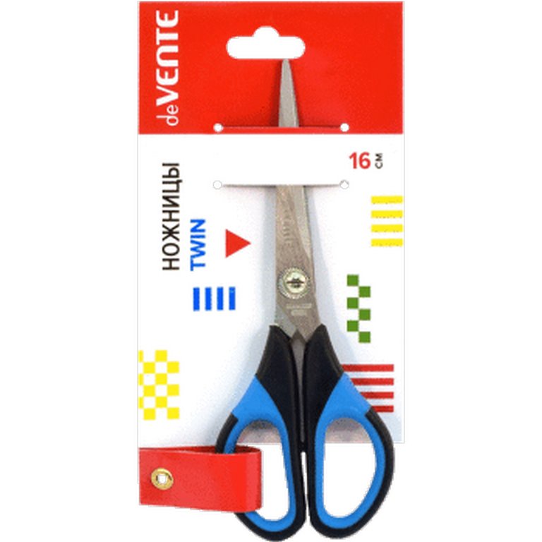Ножницы 160 мм пластмас. рукоятка с резиновыми вставками deVENTE "Twin"