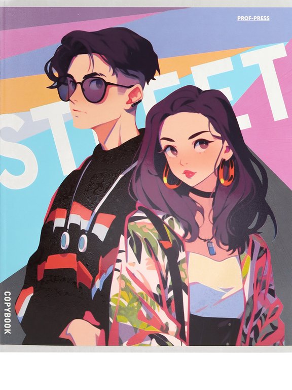 Тетрадь 48 лист кл. А5 на скрепке Prof-Press "СОВРЕМЕННЫЕ ПАРЫ" цвет. мелов. обл., твин-лак