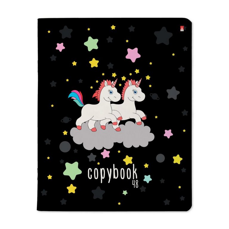 Тетрадь 48 лист кл. А5 на скрепке "СКАЗОЧНЫЕ ЕДИНОРОГИ"