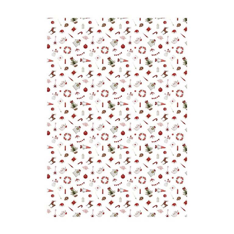 Бумага упаковочная НГ 70*100см  в рулоне  "Новый год" BrunoVisconti