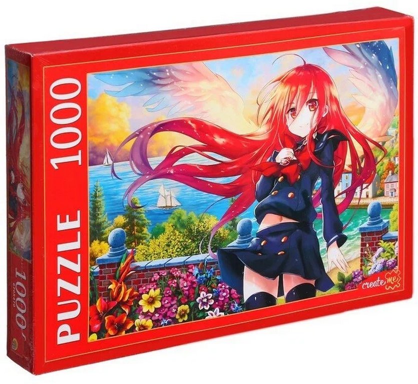 Пазлы 1000 дет. "Красивая анимэ девушка" Рыжий КОТ