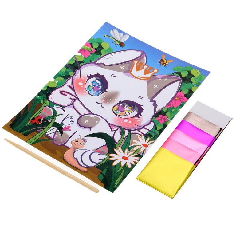 Аппликация фольгой "Кавайная" МУЛЬТИ АРТ