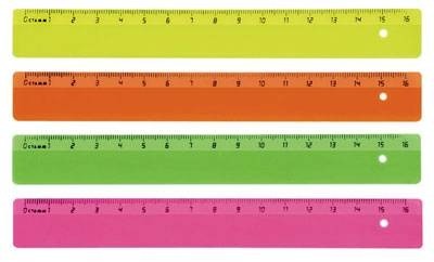 Линейка 16 см. пласт. Стамм "NEON"