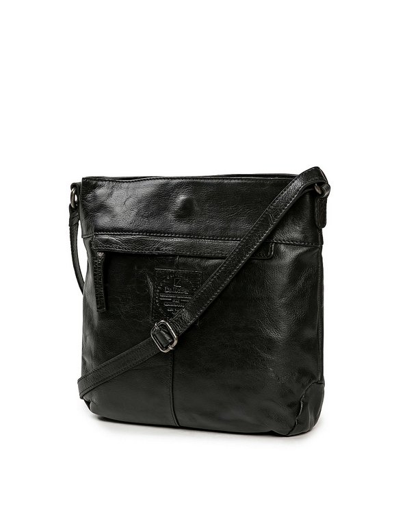 Сумка женская Dr.Koffer 28х26х7см см, нат.кожа черная