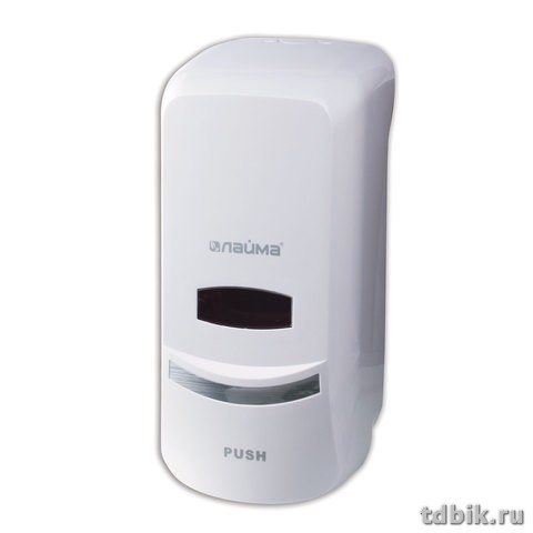 Диспенсер для жидкого мыла 1л, белый пластик ЛАЙМА Professional