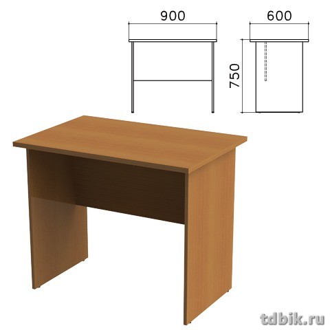 Стол письменный "Монолит"  (900*600*750мм), цвет орех