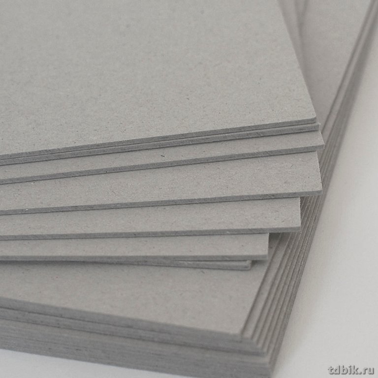 Картон переплетный 78*100см, толщ. 1,5мм (1 лист. - 887 гр.)