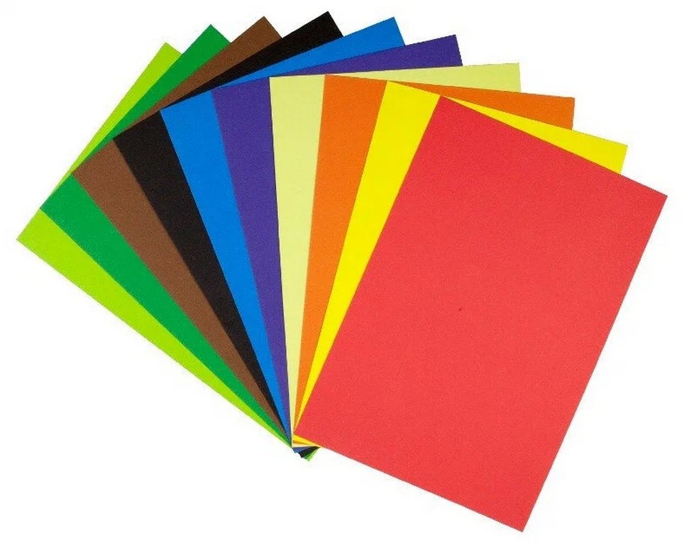 Набор цв. картона А4 10 лист 10 цв. "Мультики" 4 вида