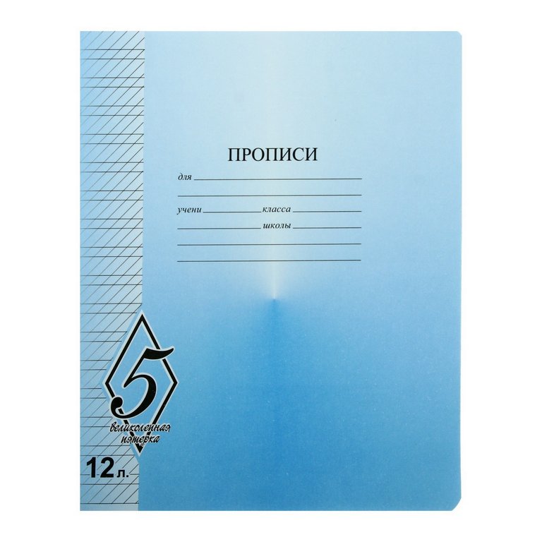 Тетрадь 12 лист лин. косая частая А5 "Великолепная пятерка"