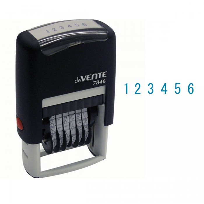 Нумератор 6-и разр. 4 мм, пластик deVENTE 7846