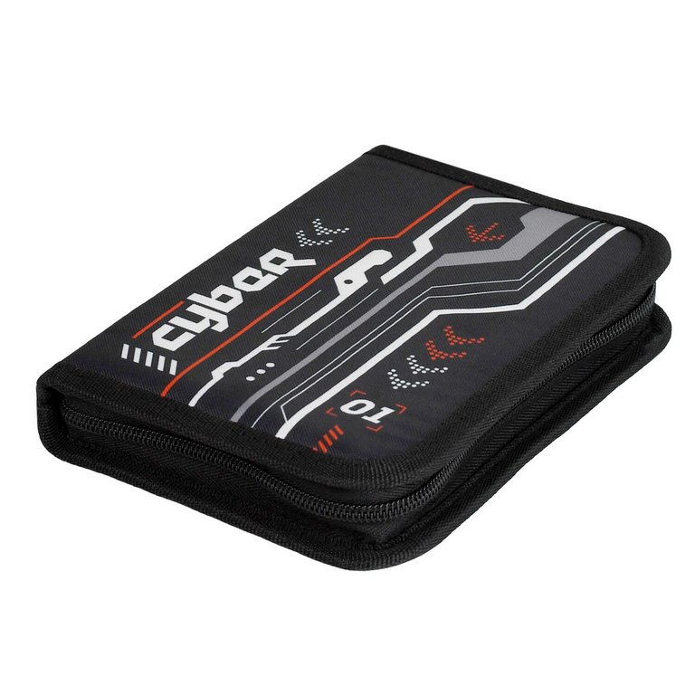 Пенал 1 отд. 2 откид. планки для мальчика Феникс+ "Кибер" 13.3x20x3.5 см, полиэстер