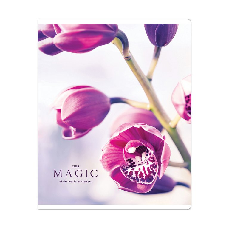 Тетрадь 48 лист кл. А5 на скрепке Greenwich Line "Magic of flowers", глянцевая ламинация, 70г/м2