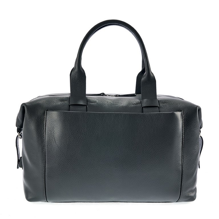 Сумка дорожная Dr.Koffer 42х28х18см нат. кожа, темно-серый